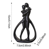 Escultura contemporánea "Abrazo": elegante pieza de arte abstracto para una elegante sala de estar y decoración del hogar.