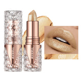 Fine Glitter lipstick, Quicksand Gold Lipstick, Moisturizing Silky Mermaid Girl Pink, Long-Lasting Waterproof Grapefruit Orange