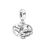 Nuevo dije de rana perezosa de plata 925 con forma de animal, pato, cerdo, oso, compatible con pulsera original, decoración, colgante para mujer, regalo de joyería