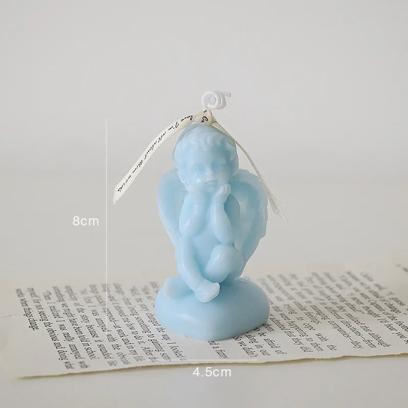 Vela perfumada con forma de ángel para decoración de habitación, estilo nórdico, que alivia la fatiga y crea un ambiente festivo para bodas y cumpleaños.