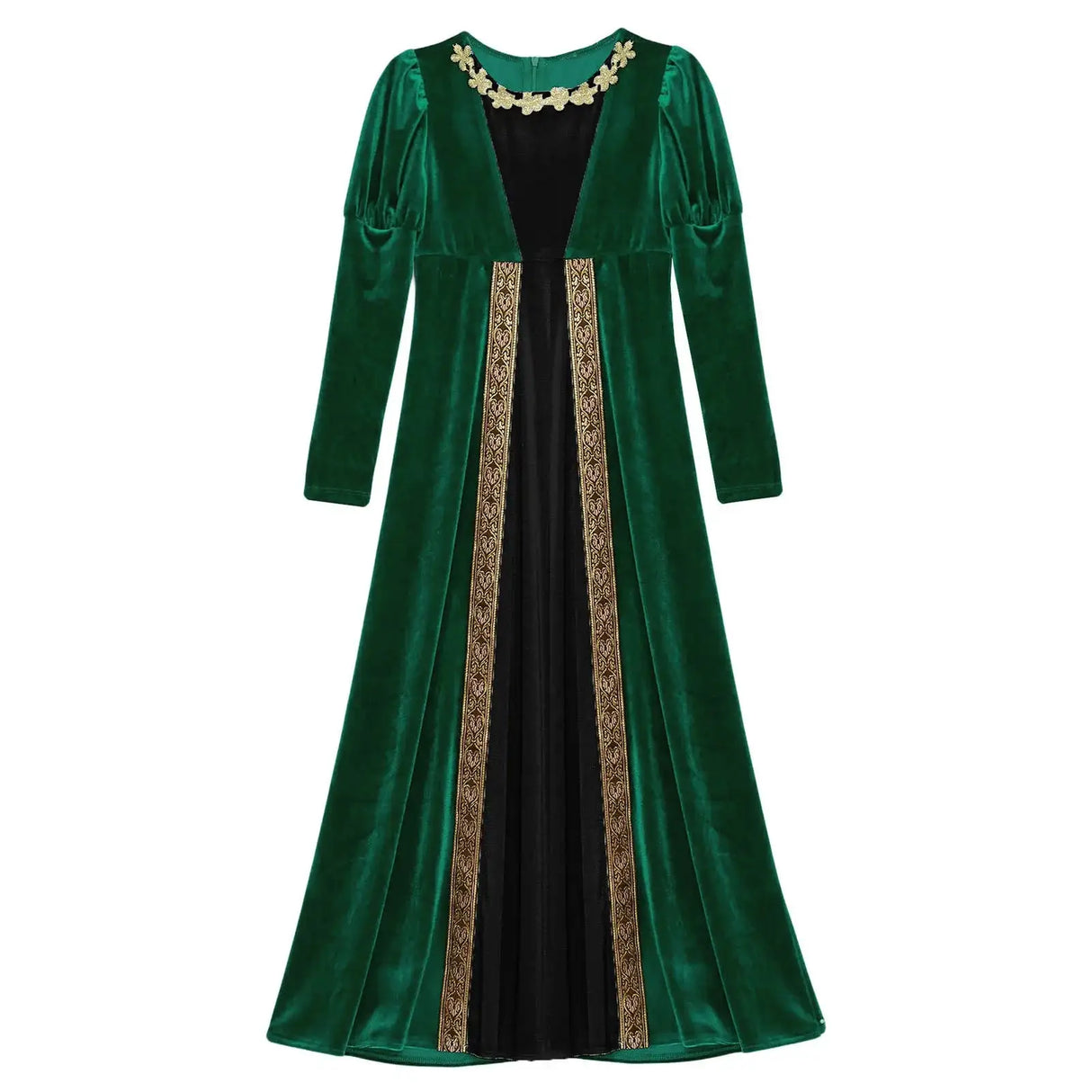 Girls Velvet Medieval Princess Dress Long Sleeve Renaissance Retro Robe Ancient Roman Long Dress for Halloween Carnival Party - Lootquake