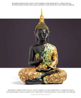 Estatua grande de Buda de Tailandia, escultura de Buda de resina verde hecha a mano, budismo hindú, fengshui, figura de meditación, decoración del hogar