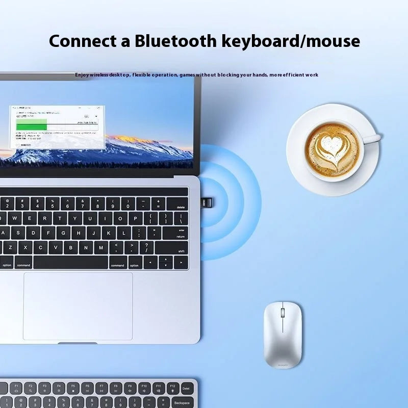 Adaptador USB Bluetooth 5.3 Adaptador inalámbrico Bluetooth 5.1 para PC Portátil Altavoz inalámbrico Receptor de audio Transmisor USB