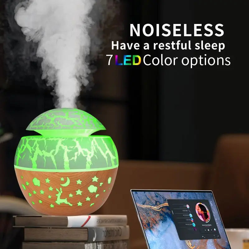 2024 Home Mushroom Head Bedroom Air Purifier USB Desktop Nebulizer Wood Texture Personalized Aromatherapy Machine Humidifier
