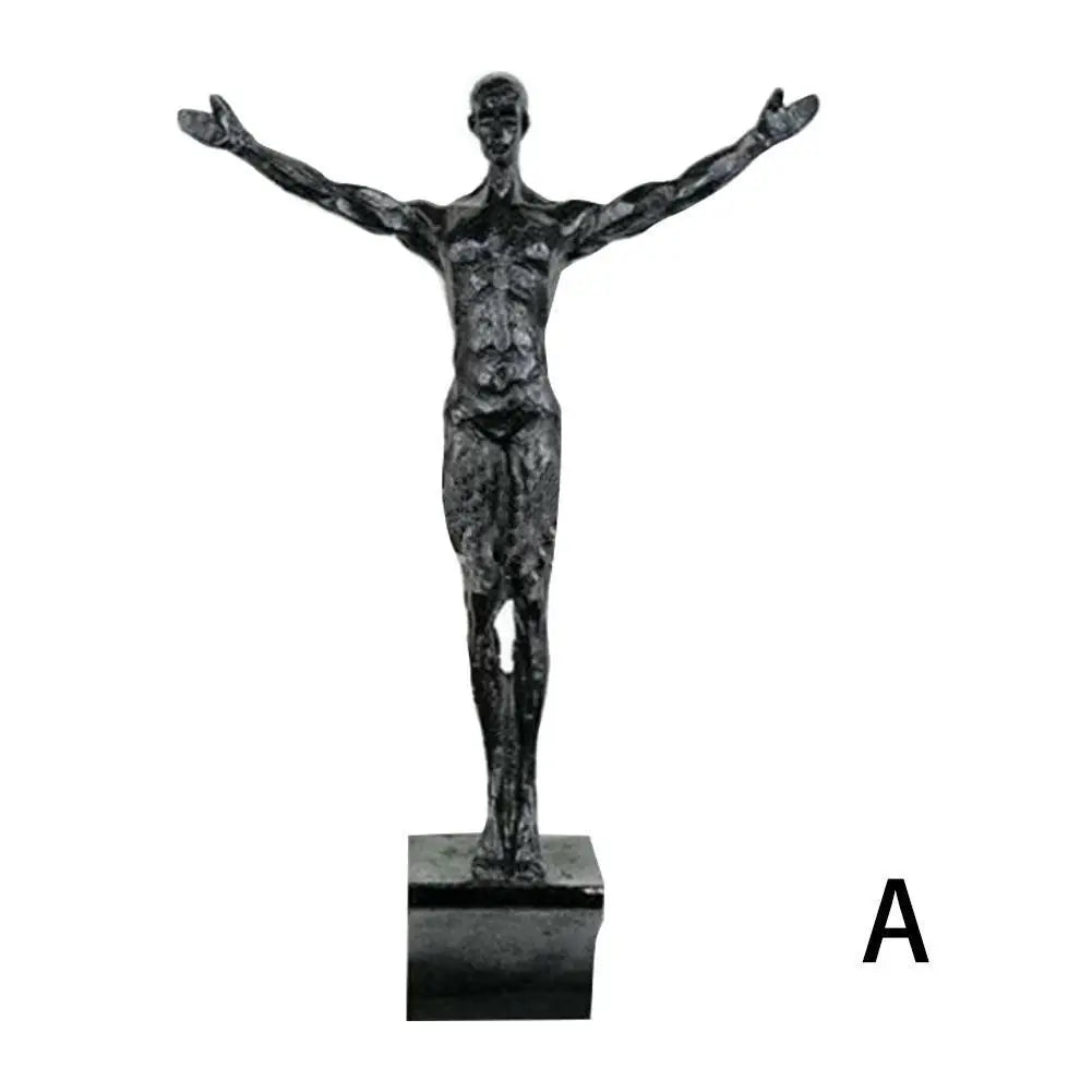 Escultura de resina de atleta moderna y sencilla para Navidad de 2024, escultura creativa de hombre escalador, escultura de pared acabada a mano para arte mural.