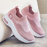 Women Orthopedic Walking Shoes Breathable Mesh Slip-On Sneakers Nursing Work Comfortable Casual Cushion Athletic Running Joggers - Lootquake