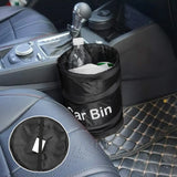 1 Car Garbage Bin, Car Storage Bin, Spiral Bucket, Double-Layer Oxford Cloth Foldable Garbage Bin