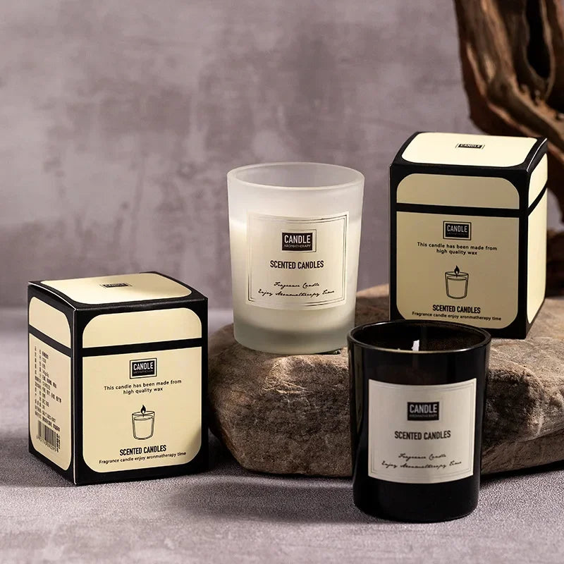 1 vela de aromaterapia con aroma a planta europea moderna para sala de estar, dormitorio, purificación del aire, fragancia duradera, decoración de vasos.