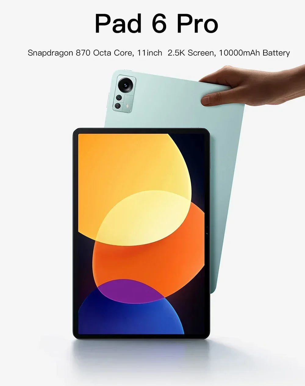 Tablette Android Pad 6 Pro, processeur Snapdragon 870 Octa Core, ROM 1 To, double carte SIM, Wi-Fi 5G, la plus récente de 2025