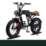 Bicicleta eléctrica de montaña plegable AKEZ, inteligente y potente, con suspensión total de litio de 1500 W, 26 Ah y 48 V, con neumáticos anchos.