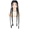 32" Hand-Made Knotless Box Braided Lace Front Wig | French Braid | Baby Hair | Glueless Synthetic Wig