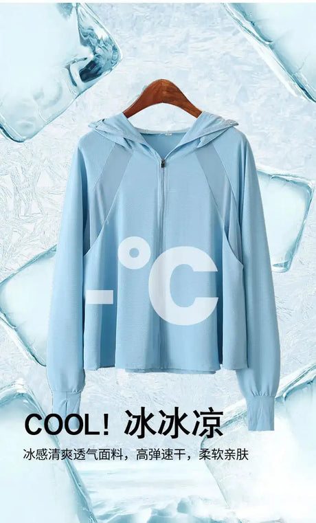 Ice Silk Sun UPF 50+ UV Protection Jacket Big Brim Thin Ice Silk Sun Protection Jackets UV Protection Hooded Windbreaker 4XL 5XL - Lootquake