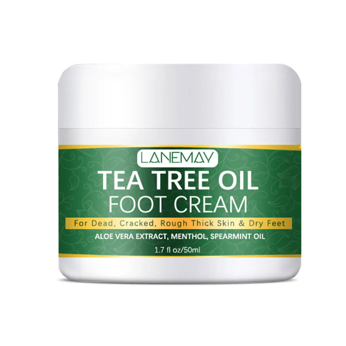 Crema hidratante para pies, para pies y talones secos. Crema calmante para pies secos y agrietados con urea y aceite de árbol de té.
