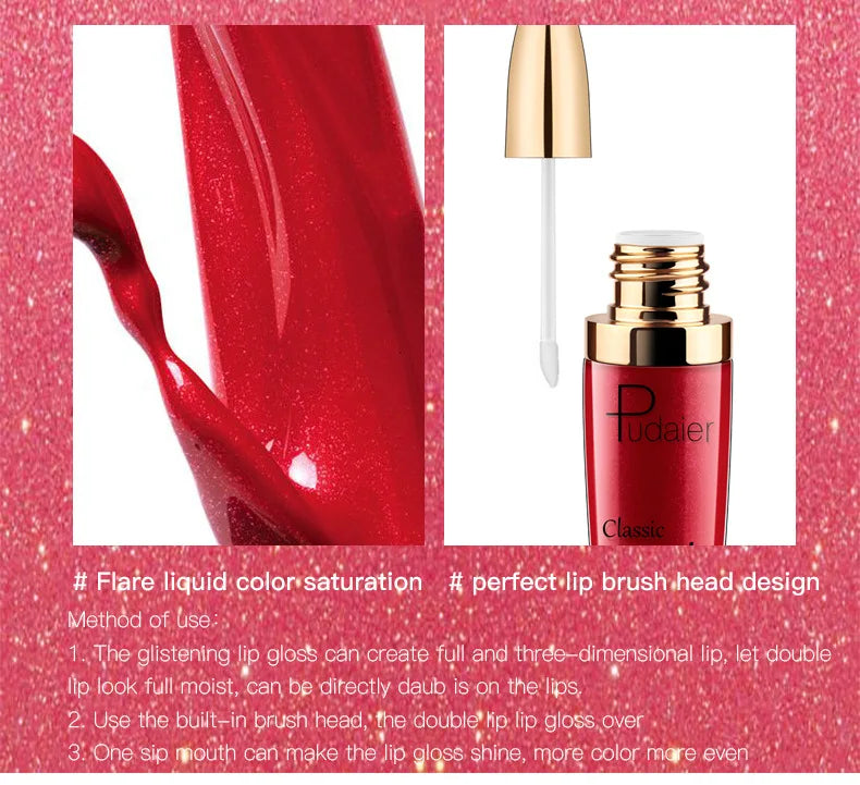Diamond Shimmer Pearlescent Lip Gloss Waterproof Long Lasting Non-stick Cup Matte Glitter Liquid Lipstick Lip Glaze Lips Make Up
