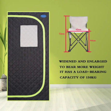 Portable Plus Type Full Size Far Infrared Sauna Tent Spa Detox Therapy Relaxation At Home Larger Stainless Steel Pipes Connector - Lootquake