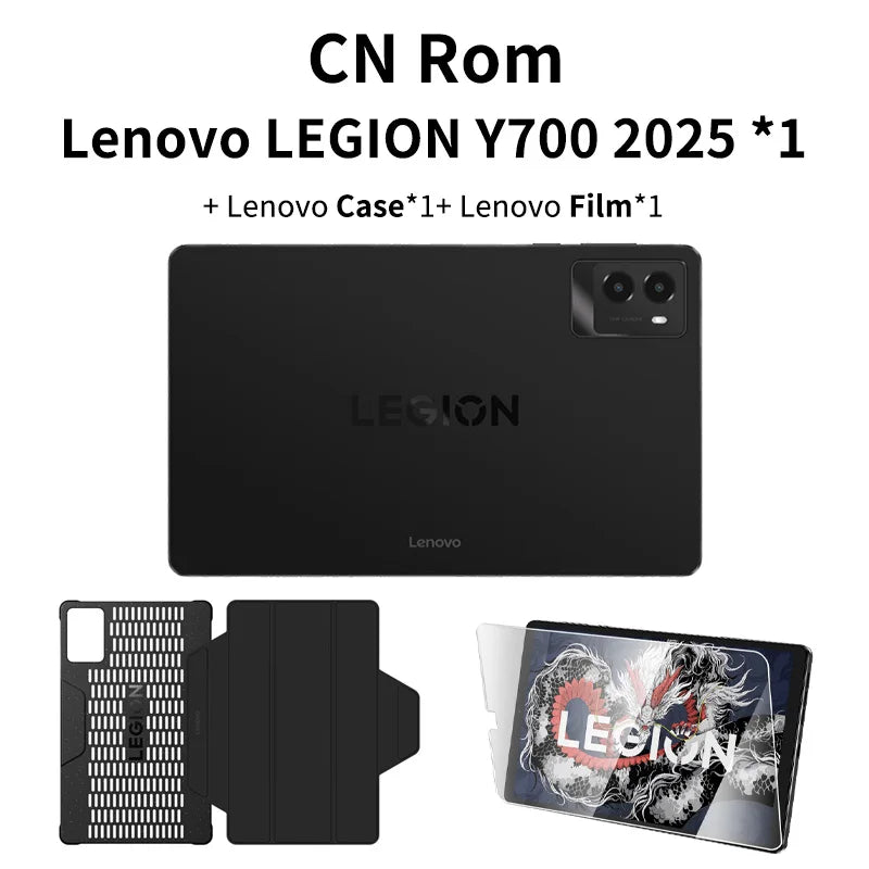 Tablette de jeu Lenovo Legion Y700 2025 8,8 pouces Snapdragon 8 Gen3/8 cœurs / Android 14 / 12 Go 256 Go / 16 Go 512 Go / Wi-Fi / Noir