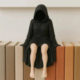 Women Statue Masked Women Desktop Ornament Mysterious Lady Statue for Desk Room Fireplace Shelf Mantel Table Entryway
