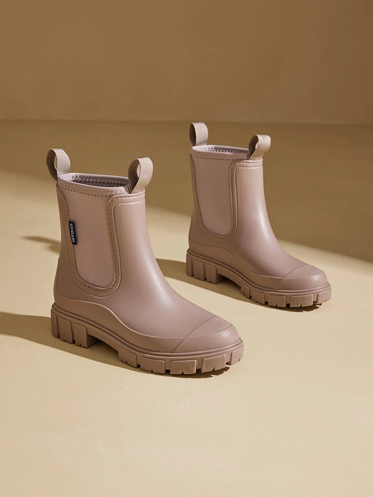 Stylish Women's Rain Shoes for Summer: Short-cylinder, Low-top, Wear-resistant and Waterproof Water Boots