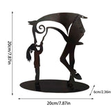 Kiss-Horse Sculpture Modern Statue Rustic Metal Art Men Gift Horse Decor Simple And Classic Design Ornaments