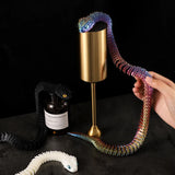 Snake Sculpture Articulated Snake Decor Articulated Animals Figurine with Movable Joints 3D Printed Model Home Desktop Ornament