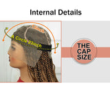 34" Boho Knotless Box Braids Wig | HD Full Lace | Ombre Twist | Baby Hair
