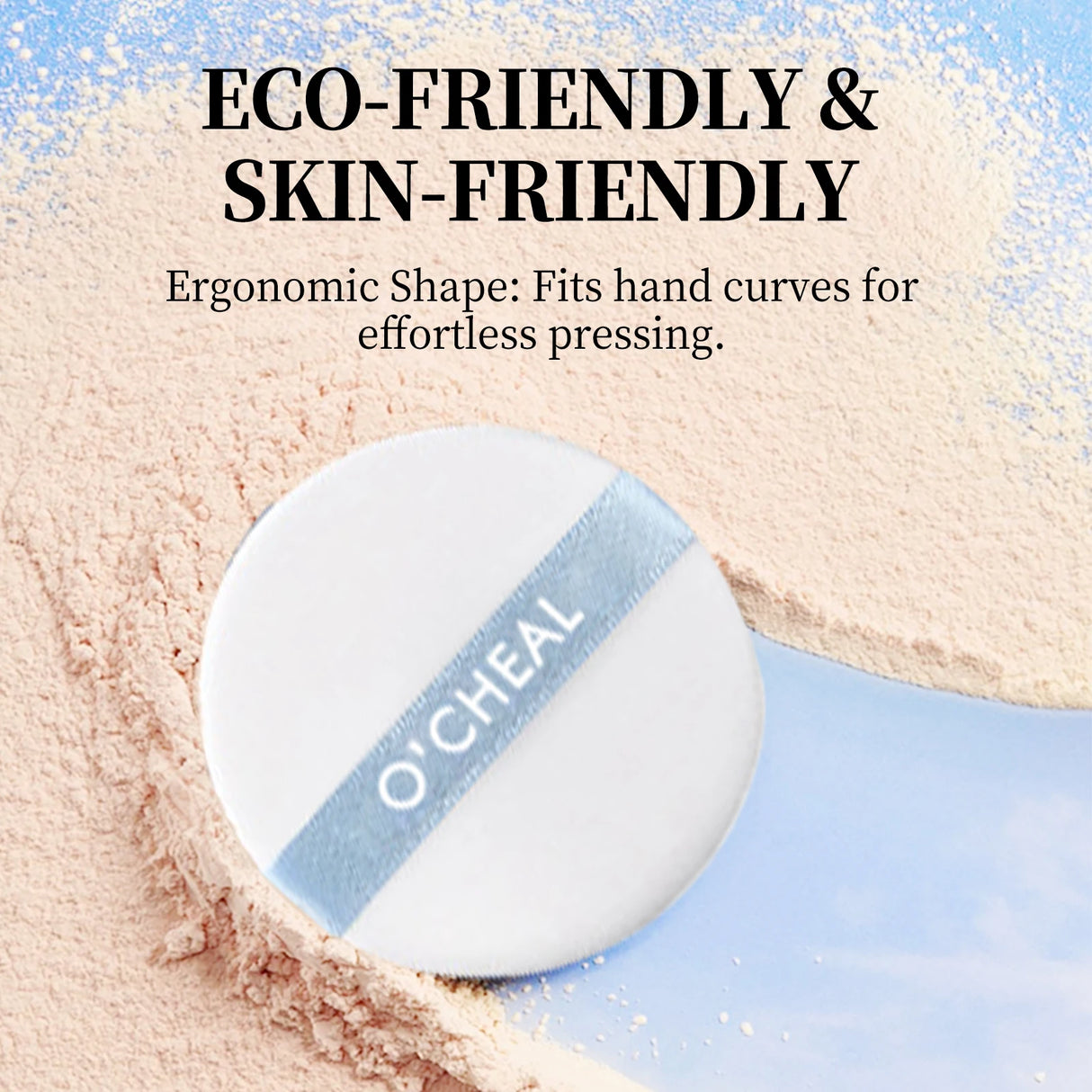 Polvos fijadores mate Ocheal para rostro, control de grasa, ligeros, radiantes, base de maquillaje, polvos compactos, maquillaje de cobertura total, cosmético