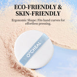 Polvos fijadores mate Ocheal para rostro, control de grasa, ligeros, radiantes, base de maquillaje, polvos compactos, maquillaje de cobertura total, cosmético