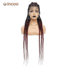 36" Jumbo Cornrow & Knotless Box Braids Wig | Full Lace | Light Brown Lace | Synthetic
