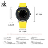 Shengke Women Creative Wristwatch Ladies Watches Yellow Leather Band Best Gifts Wristwatches Clock Montres Femme Reloj Mujer - Lootquake