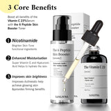 Vitamin C 23% Peptide Enhanced Kit - Improve Dull Skin Tone - Korean Skincare, Vitamin C Serum, Face Serum Kit Anti-Aging