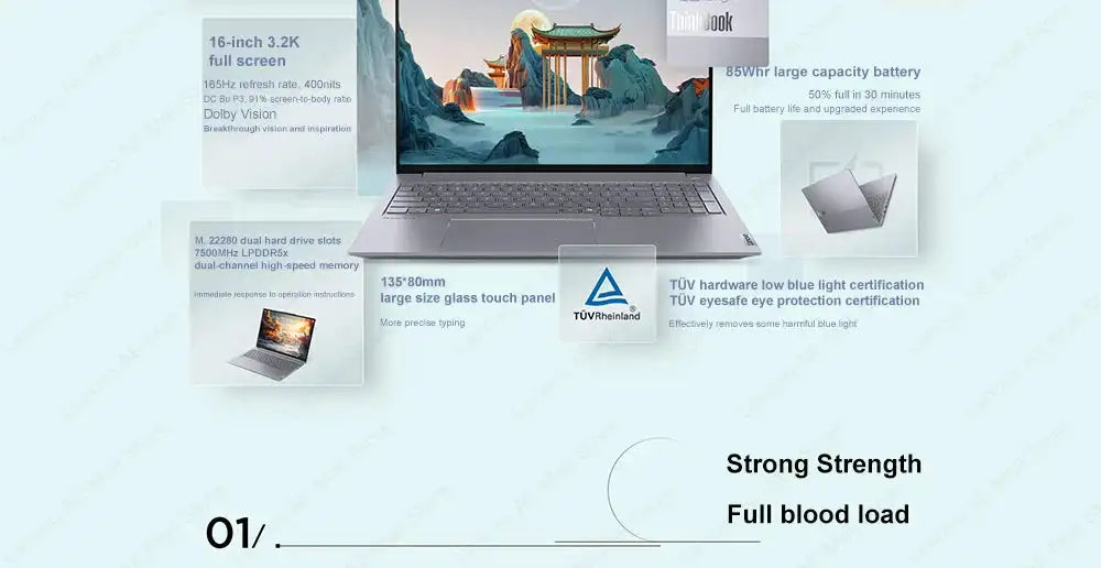 Lenovo ThinkBook 16+ 2025 R9 365/R 7H 350 32G 1T 32G + 1T 16-Inch 3.2K 165Hz Screen - Lootquake