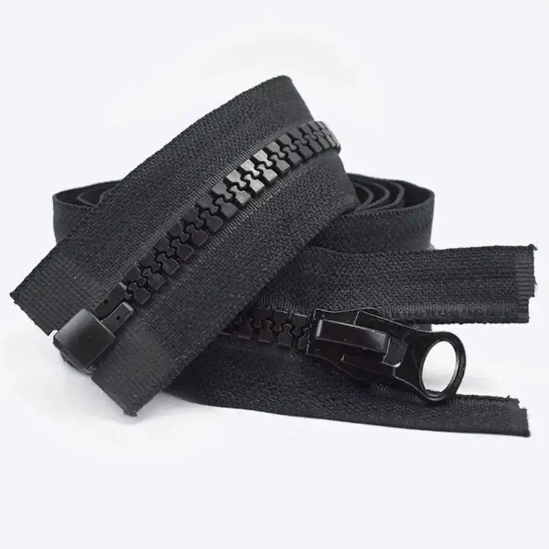 1Pc Meetee 60-300cm 5# Resin Zippers Black White Double Slider Open-End Zips for Sewing Coat Tent Zipper Closure DIY Accessories - Lootquake