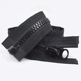 1Pc Meetee 60-300cm 5# Resin Zippers Black White Double Slider Open-End Zips for Sewing Coat Tent Zipper Closure DIY Accessories - Lootquake
