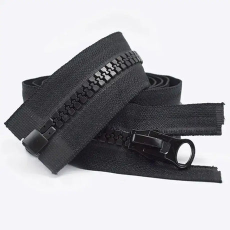 1Pc Meetee 60-300cm 5# Resin Zippers Black White Double Slider Open-End Zips for Sewing Coat Tent Zipper Closure DIY Accessories - Lootquake