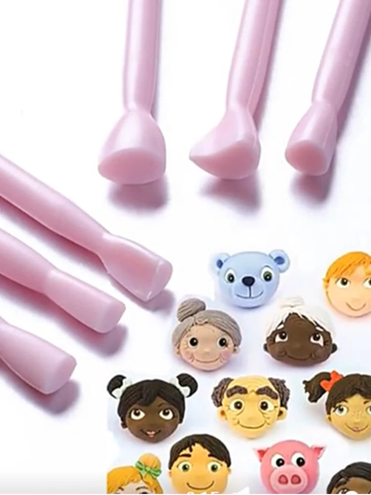 Statue Face Sculpting Shaping Tools Fondant Cake Eye Decorating Carving Pen Plastic Marshmallow Modeling Pen DIY Baking Tools