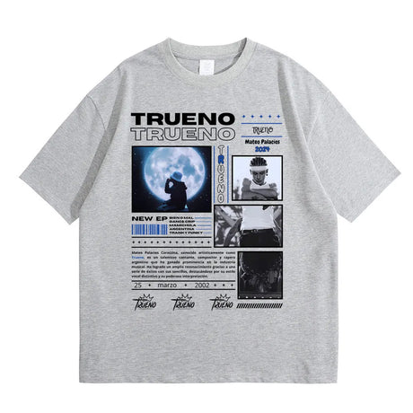 Rapper Trueno Graphic T Shirts Men's Hip Hop Fashion Vintage Tshirt Tops Short Sleeve Men Women Casual Cotton Oversized T-shirts - Lootquake
