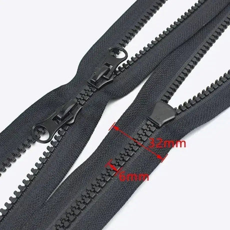 1Pc Meetee 60-300cm 5# Resin Zippers Black White Double Slider Open-End Zips for Sewing Coat Tent Zipper Closure DIY Accessories - Lootquake