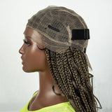 34" Ombre Curly Braids Wig | 1B/27 | Deep Wave | Full Lace | Baby Hair