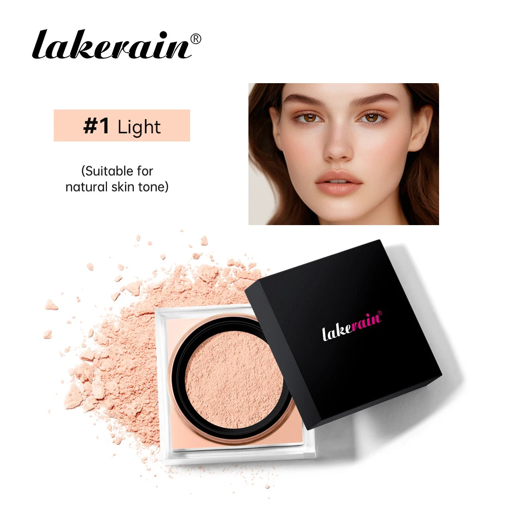 Polvos sueltos para hornear y fijar, de larga duración, control de grasa, rostro natural, mate, resistente al agua, iluminador, polvos sueltos, maquillaje, cosméticos