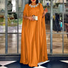 VONDA 2024 Elegant Women Satin Long Dress Autumn Maxi Sundress Elegant O-Neck 3/4 Bat Sleeve Casual Vestido Party Robe Oversize - Lootquake