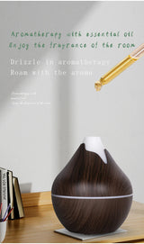 350ML USB aroma oil diffuser wood electric humidifier ultrasonic air humidifier mini aromatherapy LED light mist maker for home