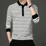 Long Sleeve Baggy Korean Autumn Male Sweatshirts Luxury Winter Harajuku Fashion Pullover Elasticity Elegant New Mens Polo Shirts - Lootquake