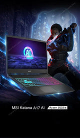 2024 MSI Katana A17 AI Laptop 17.3 Inch 2.5K QHD 240Hz IPS Screen Netbook AMD Ryzen R9-8945HS 16GB 1TB RTX4060 Gaming Notebook - Lootquake