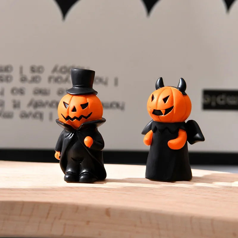 New Halloween Decorations Pumpkin Holiday Party Home Living Room Desktop Decorations Spooky Doll Resin Ornaments