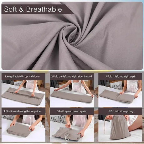 Breathable Portable Sleeping Bag Liner Sleeping Bag Tourism Mat Camping Outdoor Sleeping Bag Set Hotel Room Liner Anti-dirty - Lootquake