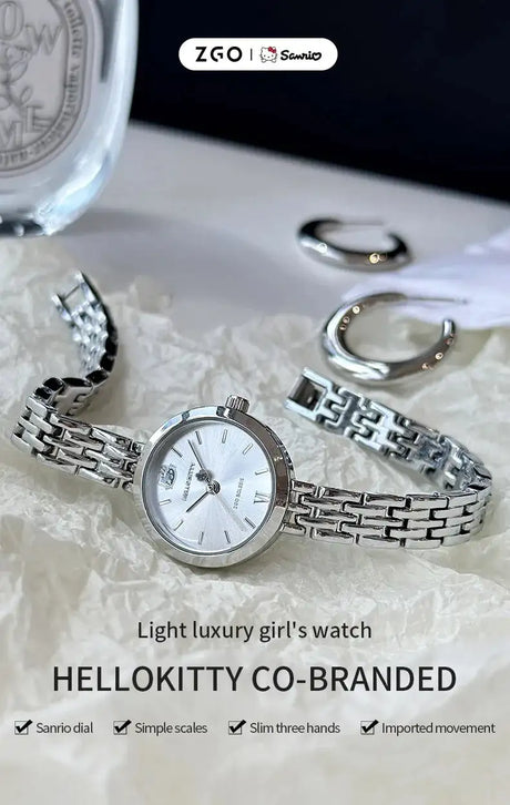 ZGO X Sanrio Hello kitty Watch For Women Minority Light Luxury Waterproof Quartz Watches Girls Jewelry Birthday Gifts 295 - Lootquake