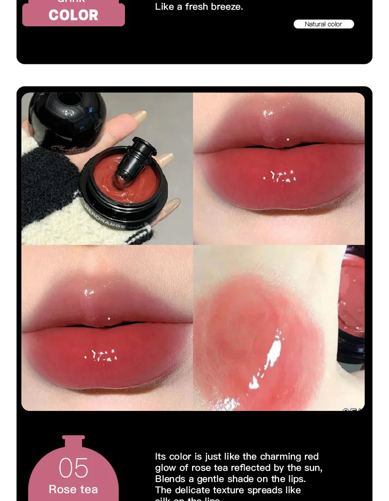 Lip Essence Mouth Red Lip Glaze Mirror Gloss Nude Lip Gloss Moisturizing Lipstick For Women Waterproof And Long-lasting Lipstick