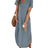 Summer New Women Elegant Solid Color Dress Short Sleeve V-Neck Cotton Linen Comfortable Loose Pocket Ladies Long Dress Vestidos - Lootquake