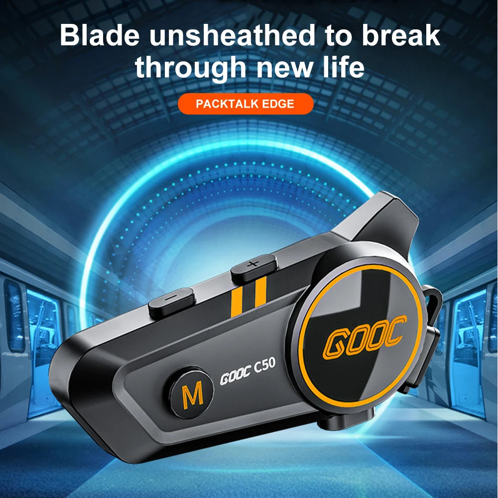 Auriculares inalámbricos Bluetooth 5.3 para casco, manos libres, para motocicleta, impermeables, reproductor de música MP3 y altavoz