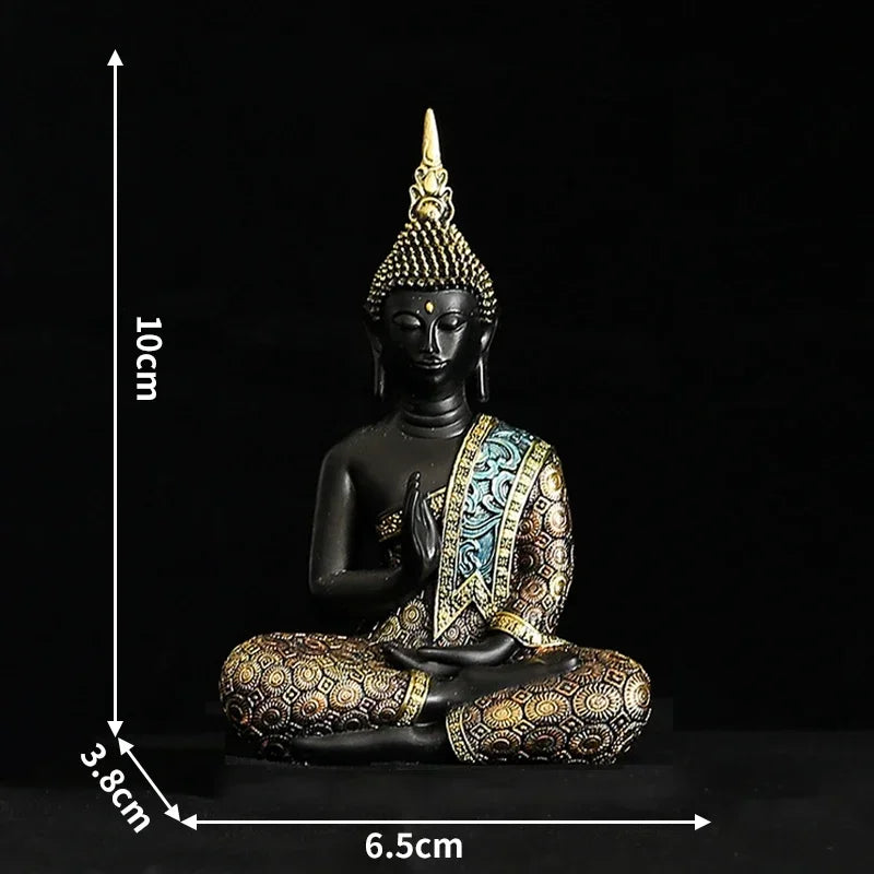 Estatua grande de Buda de Tailandia, escultura de Buda de resina verde hecha a mano, budismo hindú, fengshui, figura de meditación, decoración del hogar